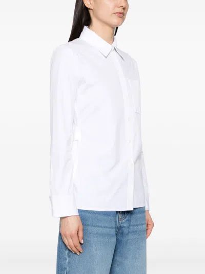Jacquemus White Blouse With Cut-out Detail And Adjustable Waistband In White