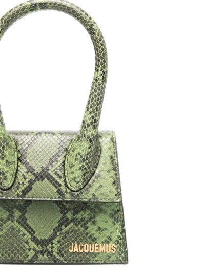 Jacquemus Le Chiquito Mini Python-embossed Leather Shoulder Bag In Multicolor