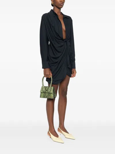 Jacquemus Le Chiquito Mini Python-embossed Leather Shoulder Bag In Multicolor