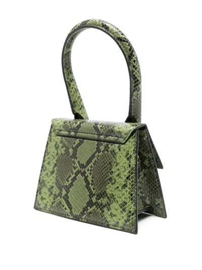 Jacquemus Le Chiquito Mini Python-embossed Leather Shoulder Bag In Multicolor