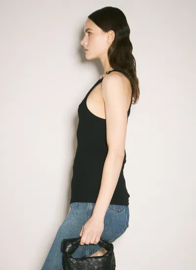 Shop Jean Paul Gaultier Women Overall Buckles Tank Top In Black