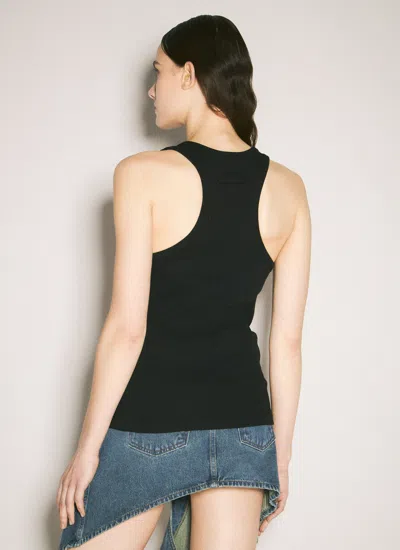 Shop Jean Paul Gaultier Women Overall Buckles Tank Top In Black