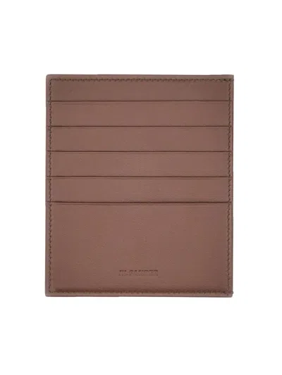 Jil Sander Men Card Holder With Logo In Brown