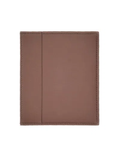 Jil Sander Men Card Holder With Logo In Brown