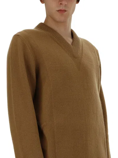 Jil Sander Men V-neck Sweater In Cream