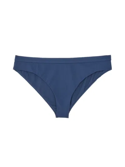 Jil Sander Mid-rise Bikini Brief Bottom In Blue