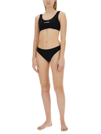 Jil Sander Bikini Bottoms In Black
