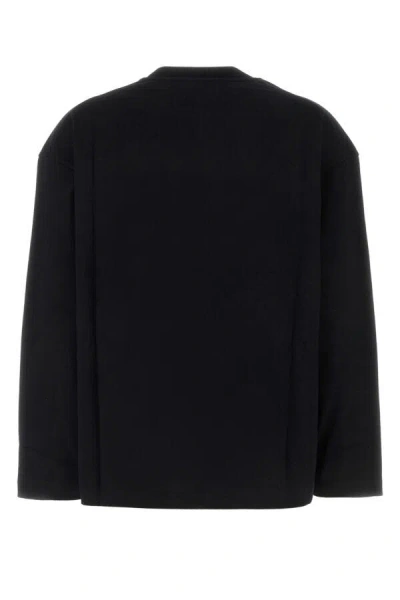 Jil Sander Women Black Cotton T-shirt In Black