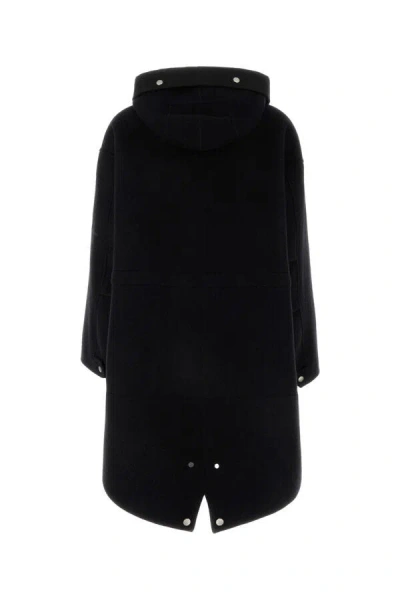 Jil Sander Women Black Wool Parka In Black