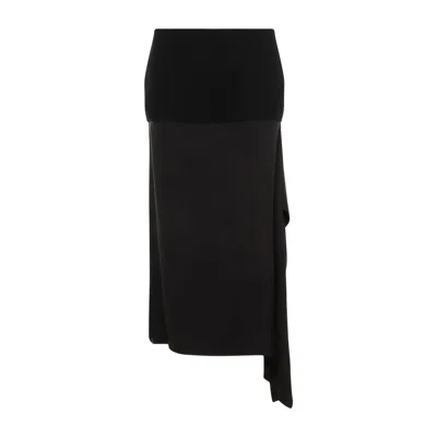 Jil Sander Black Wool Skirt In Black