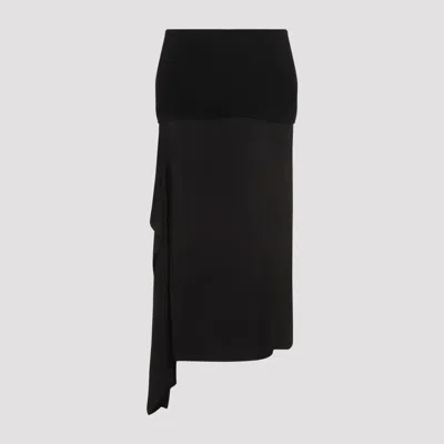 Jil Sander Black Wool Skirt In Black