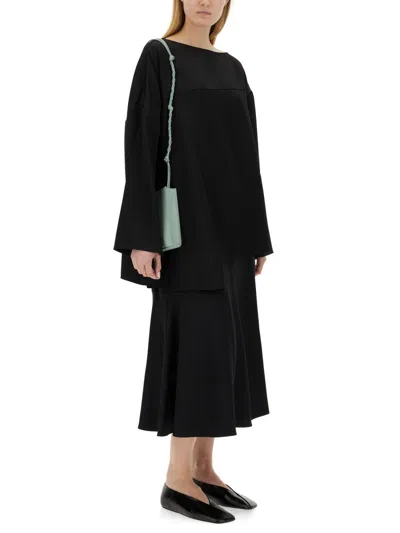 Jil Sander Woman Ballet Flats Black Size 10 Soft Leather In Black