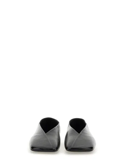 Jil Sander Woman Ballet Flats Black Size 10 Soft Leather In Black