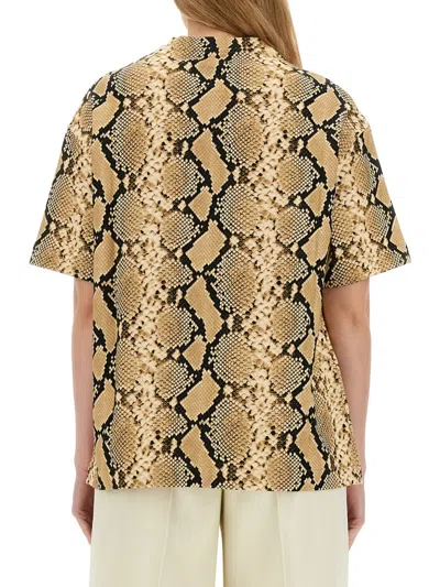 Shop Jil Sander Women T-shirt With Animal Pattern In Multicolor