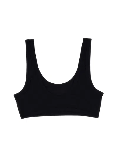Jil Sander Logo Bikini Top In Black
