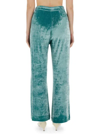 Jil Sander High-rise Velvet Straight-leg Pants In Multicolor