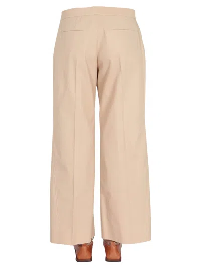 Jil Sander Women Wide Leg Trousers In Cream