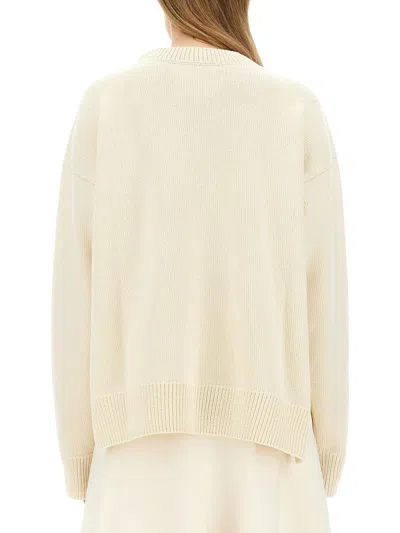Jil Sander Women's Wool Sweater In Cream