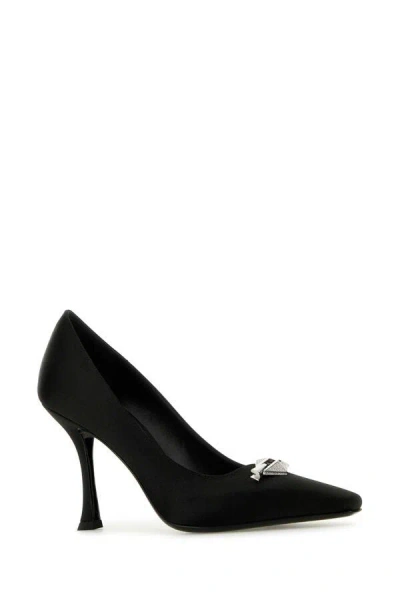 Jimmy Choo Ryker 90 Embellished Satin Pumps In Black
