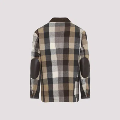 Junya Watanabe Long-sleeved Checked Shirt In Black