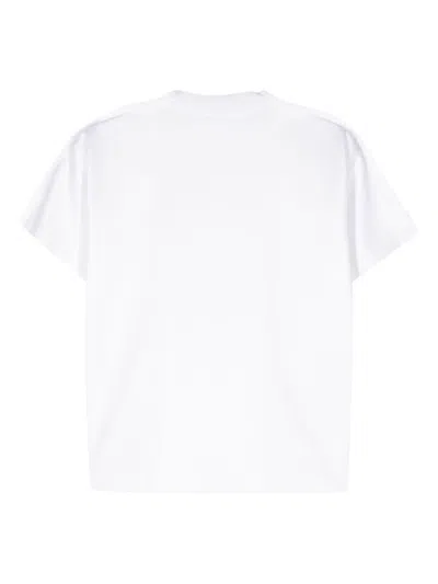 Junya Watanabe Lightweight Open-knit Crewneck Panelled T-shirt In Multicolor
