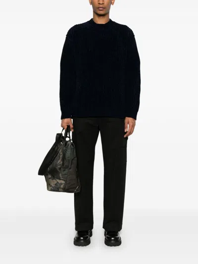 Junya Watanabe Wool Blend Jumper In Black