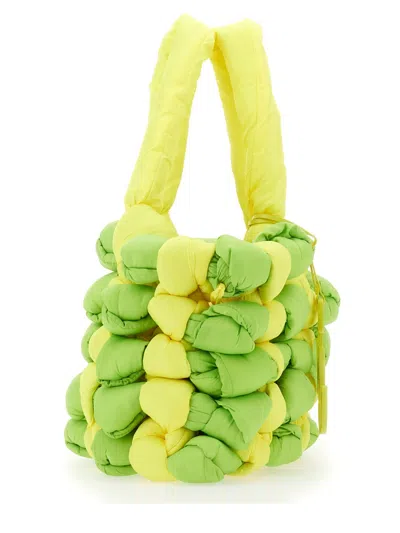 Jw Anderson Men's Small Woven Tote Bag In Green