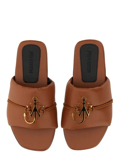Jw Anderson Embellished Open Toe Flat Sole Mules In Multicolor