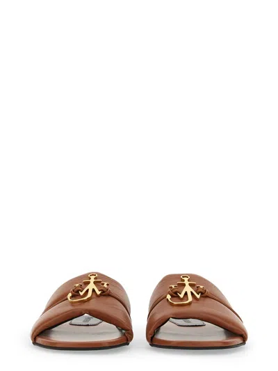 Jw Anderson Embellished Open Toe Flat Sole Mules In Multicolor