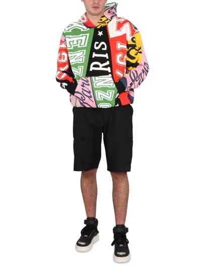 Kenzo Men's Flag Sweatshirt | Size Medium | Fd55sw492 In Multicolor
