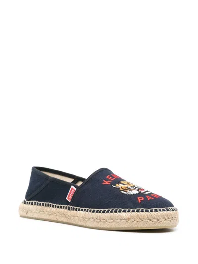 Kenzo Men Lucky Tiger Canvas Espadrilles In Multicolor