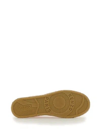 Kenzo Lucky Tiger Embroidered Espadrilles In Pink