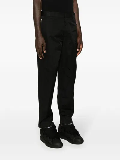 Shop Lanvin Men Cotton Blend Biker Trousers In Multicolor