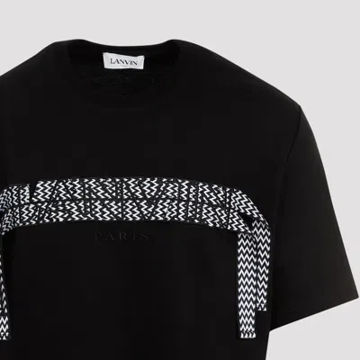 Shop Lanvin Men  Curb Lace T-shirt In Black