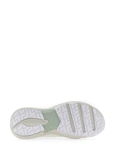 Lanvin Flash-x Mesh Upper Sneakers With Textured Panels In White
