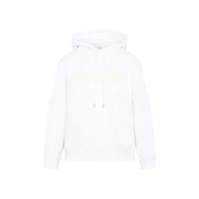 Lanvin Logo Hooded Sweatshirt In White