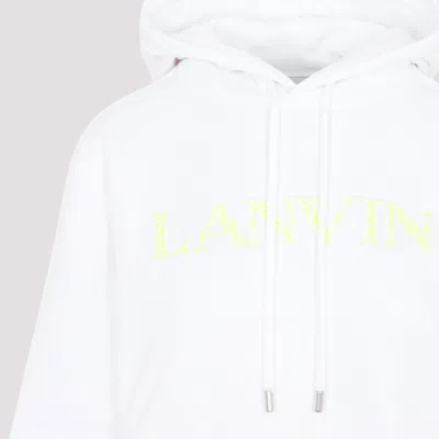 Lanvin Logo Hooded Sweatshirt In White