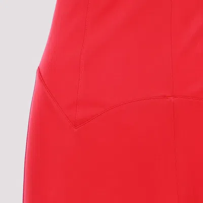 Lanvin Red Flame Sleeveless A-line Midi Dress In Red
