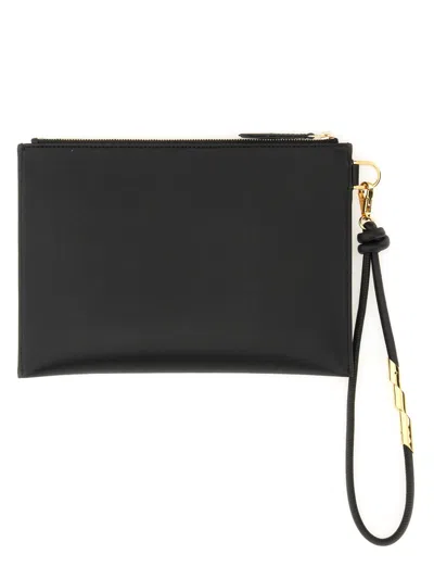 Lanvin Women Leather Clutch In Black