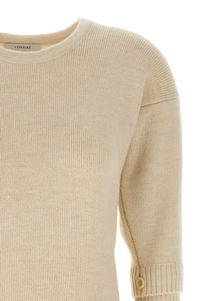 Lemaire Knitted Dress With Removable Sleeves In White