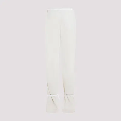 Lemaire Women  Straight Pants With Strings In Multicolor