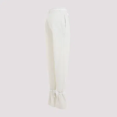 Lemaire Women  Straight Pants With Strings In Multicolor