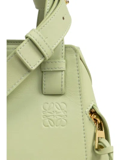Loewe Women Hammock Compact Leather Shoulder Bag In Green