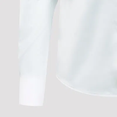 Loewe Long-sleeved Silk Shirt In Blue