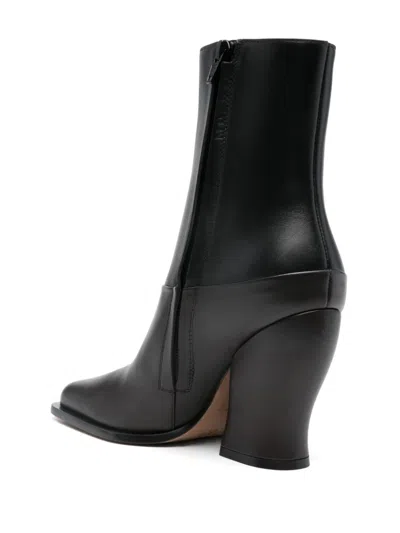 Loewe Two-tone Leather Onda Ankle Boots In Multicolor