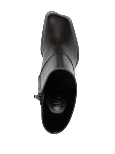Loewe Two-tone Leather Onda Ankle Boots In Multicolor