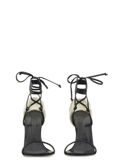 Magda Butrym Sandalo Con Dettaglio Fiore In Black