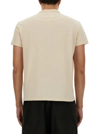 Maison Margiela Men's Jersey T-shirt In Cream