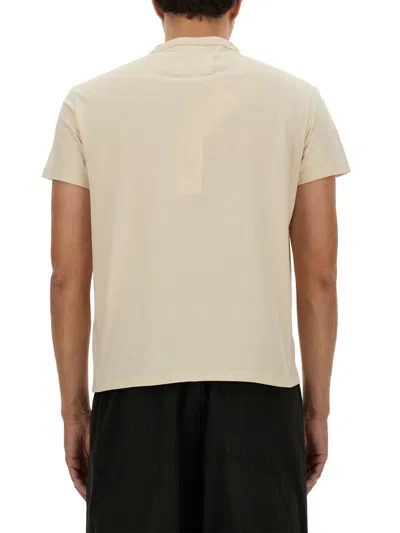 Maison Margiela Men's Jersey T-shirt In Cream