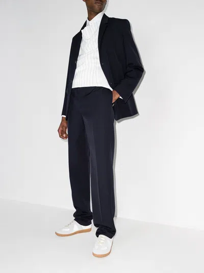Maison Margiela Off White Leather And Grey Suede Replica Sneakers In Multicolor